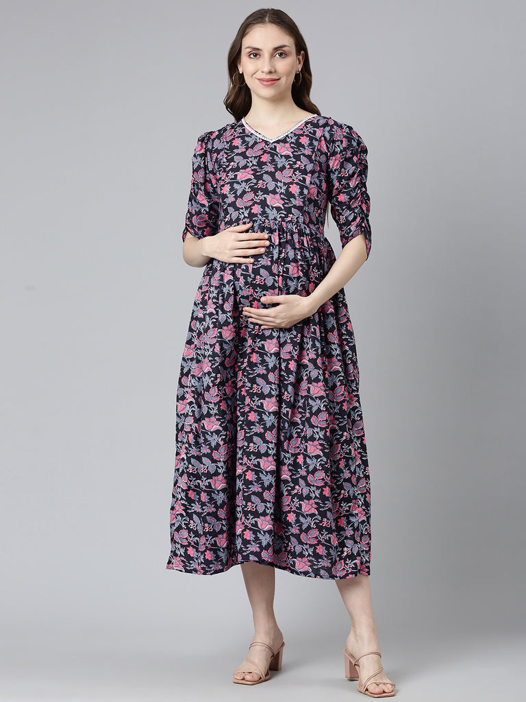 Black maternity dress