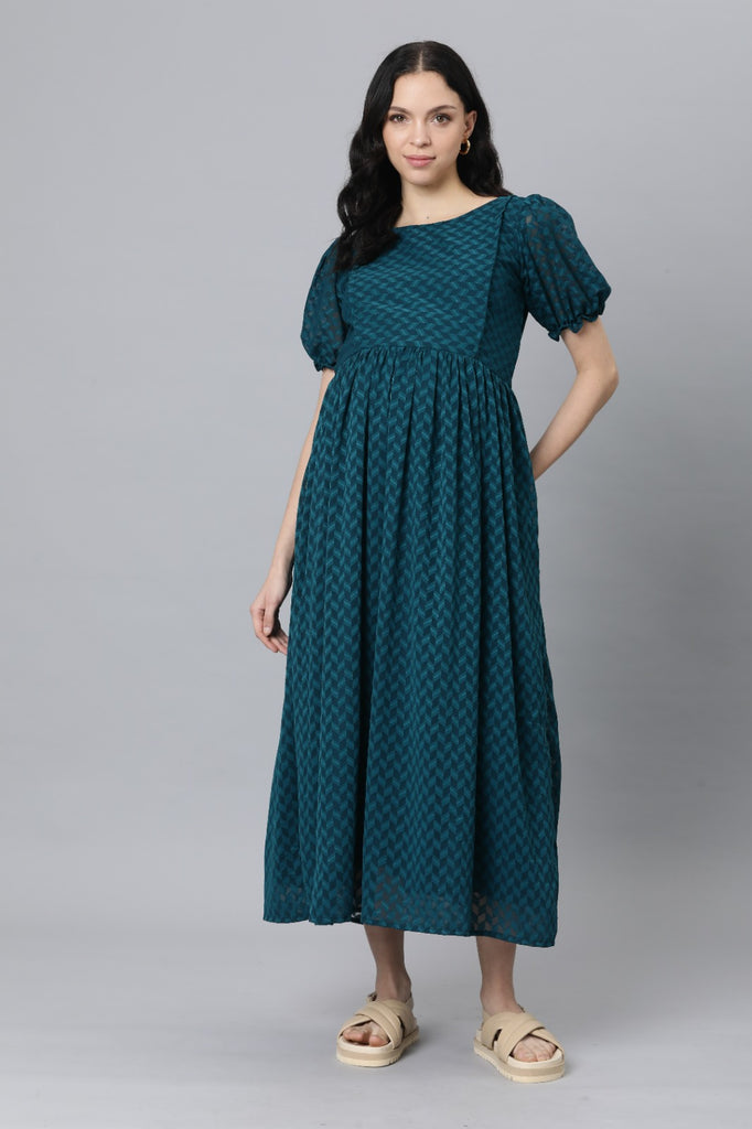 Ribbed Knit Maternity Maxi Dress with Knotted Top