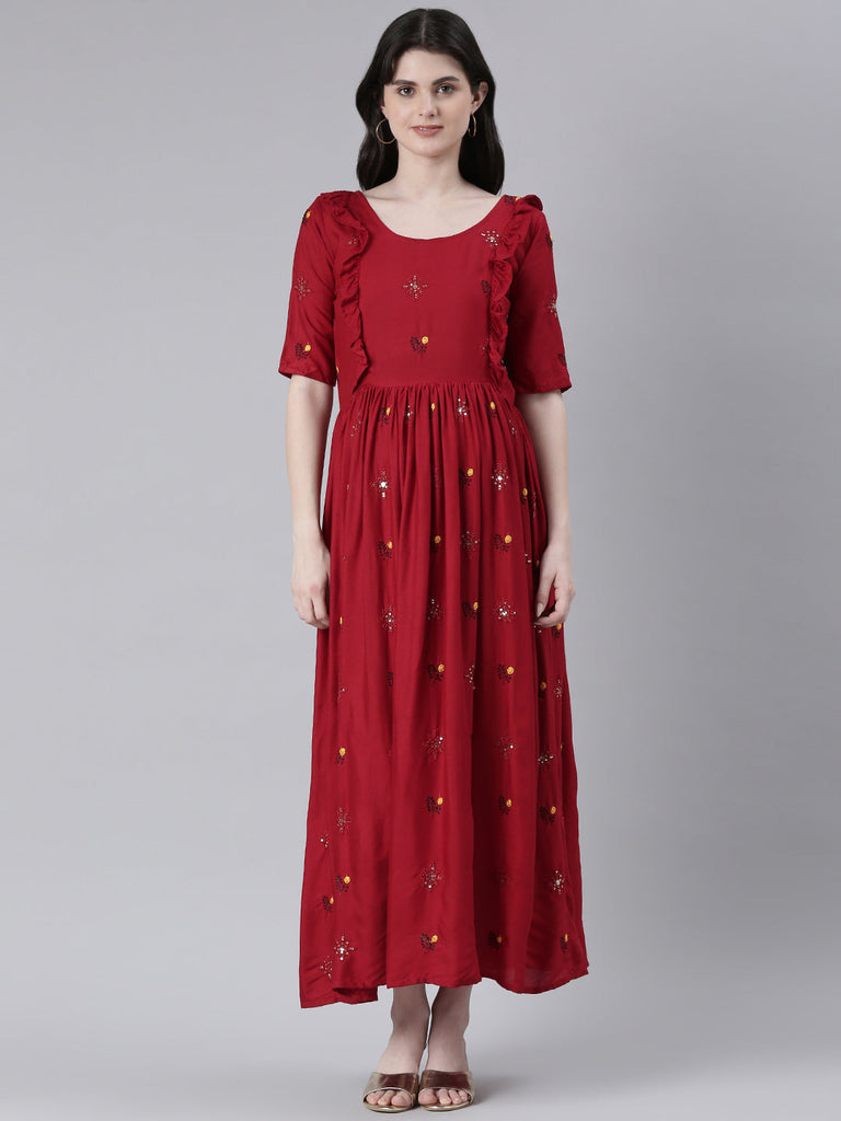 Buy Spirit Of The Forest Dress - Red from Anita Dongre's Co-Ord-Sets f