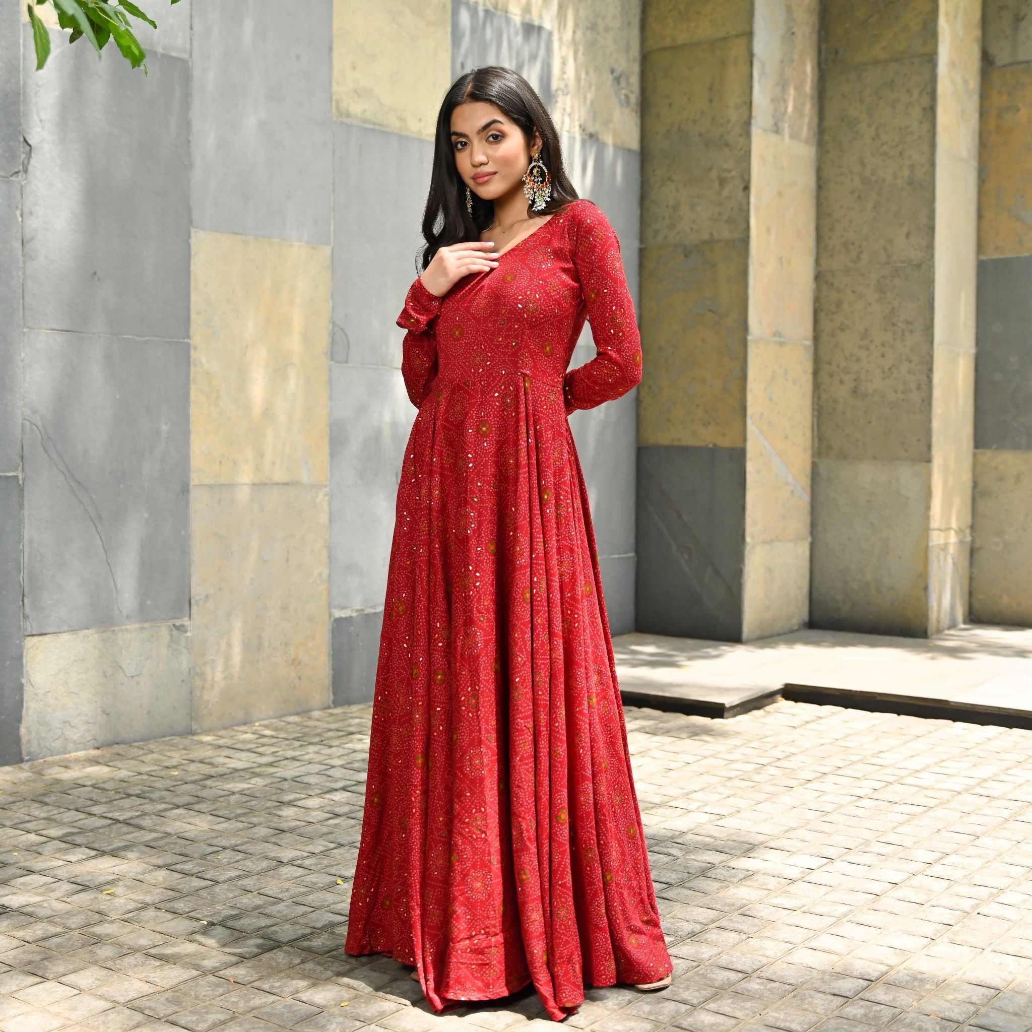 Buy UF Women Red Net Solid Fit  Flare Dress  Dresses for Women 1715418   Myntra
