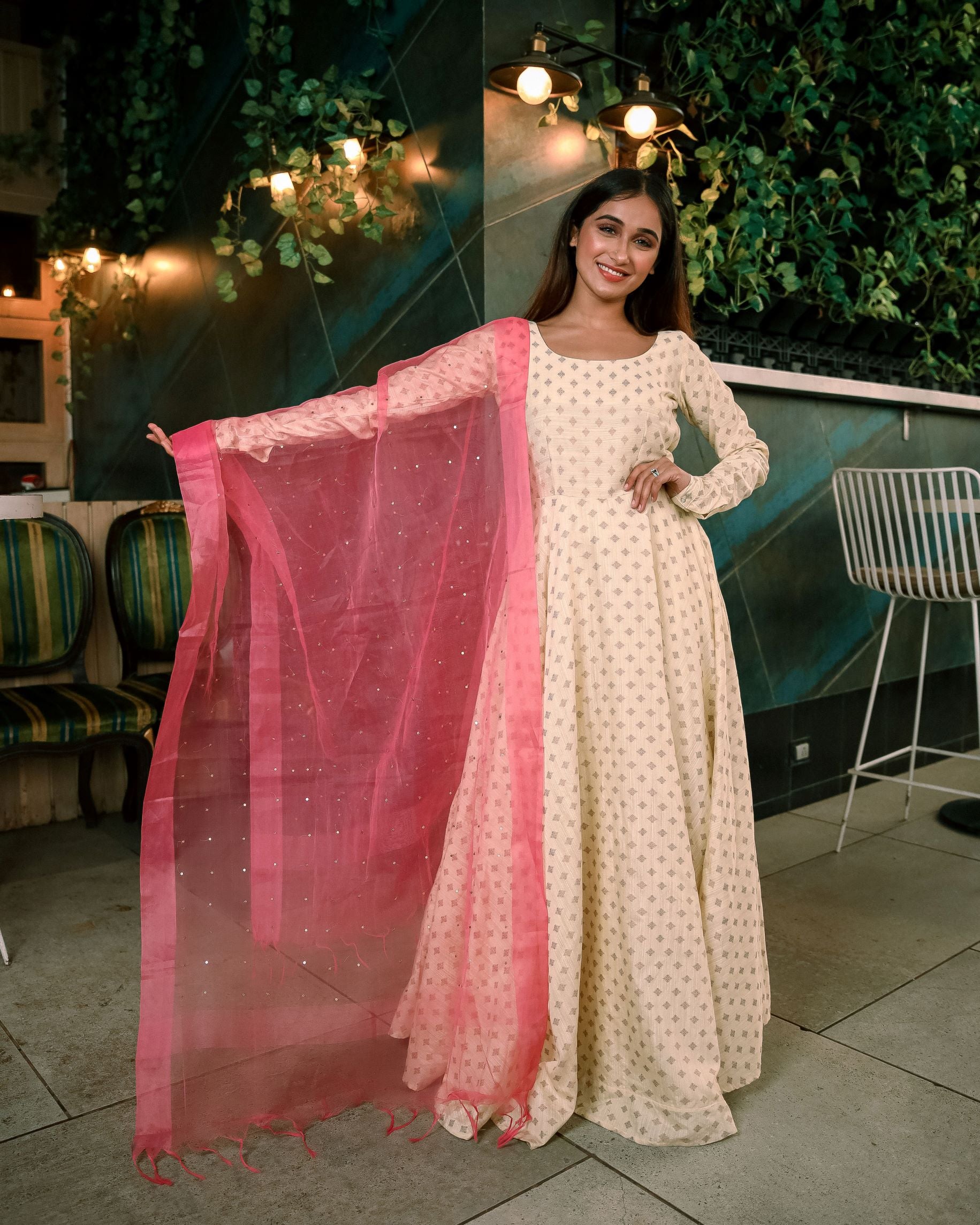 Buy Exclusive Ishita Maroon gown BY Ladli creation at Amazonin