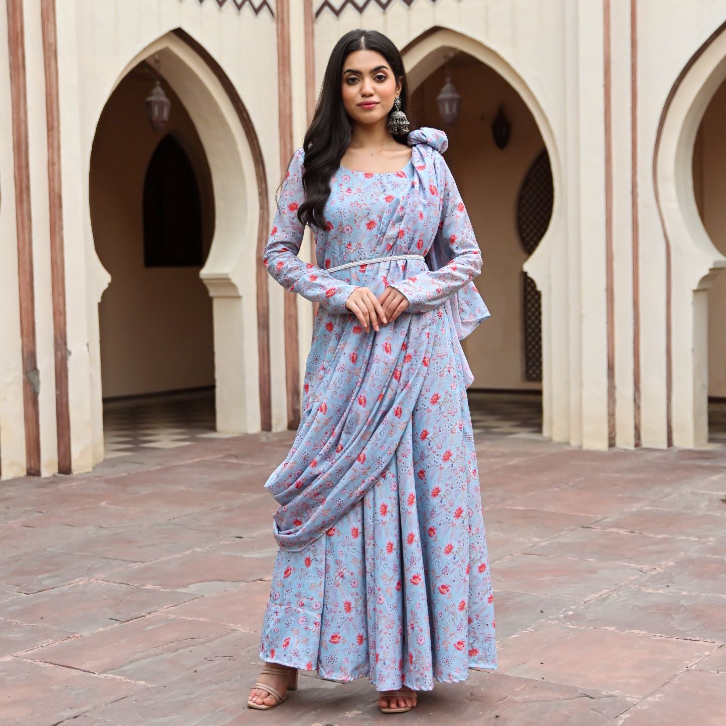 Blue Multi Coloured Heavy Designer Work Anarkali Gown Suit - Indian Heavy  Anarkali Lehenga Gowns Sharara Sarees Pakistani Dresses in  USA/UK/Canada/UAE - IndiaBoulevard